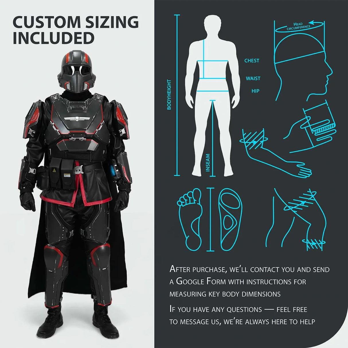 Helldivers B-01 Cosplay Costume - Red