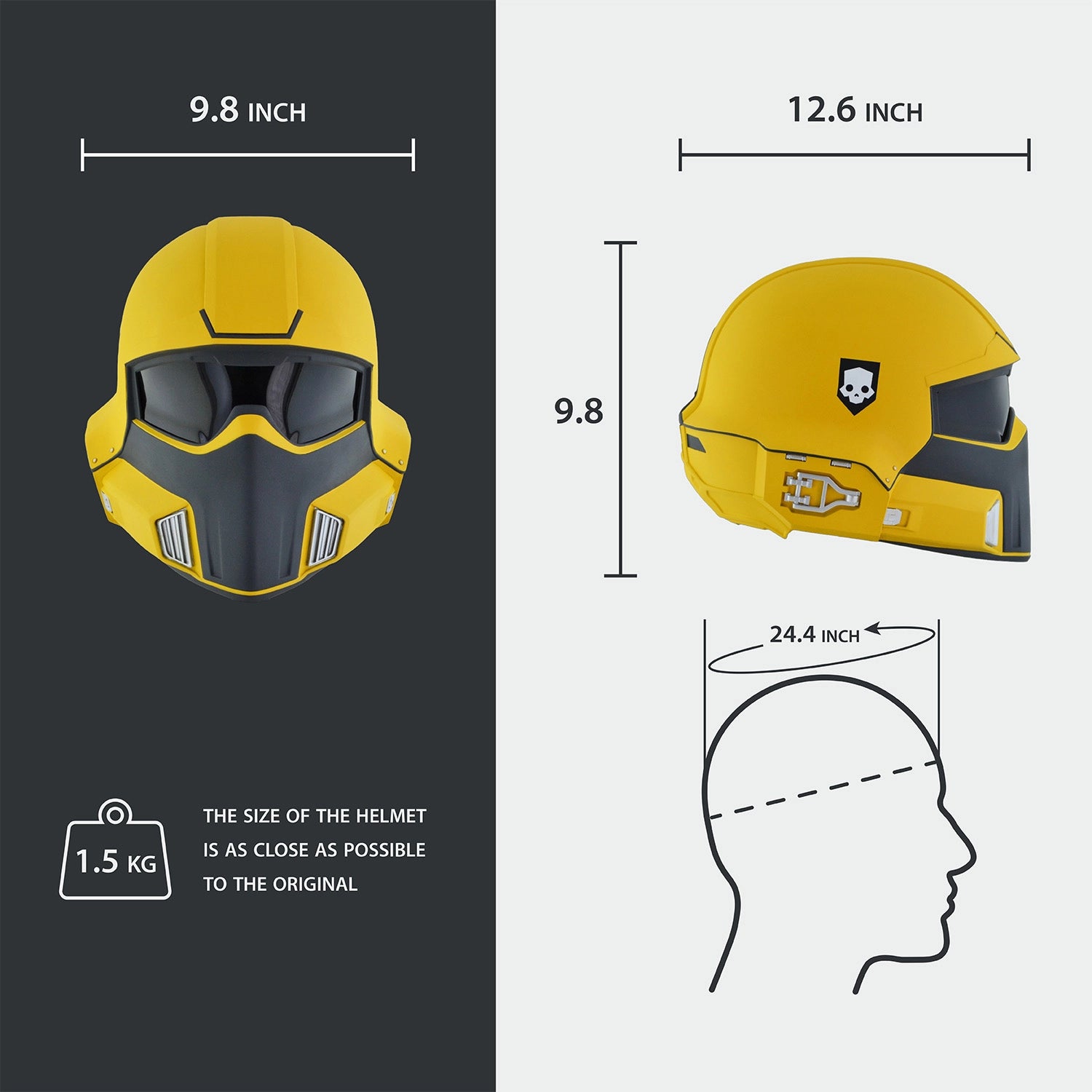 Helldivers 2 TR-40 Gold Eagle Helmet