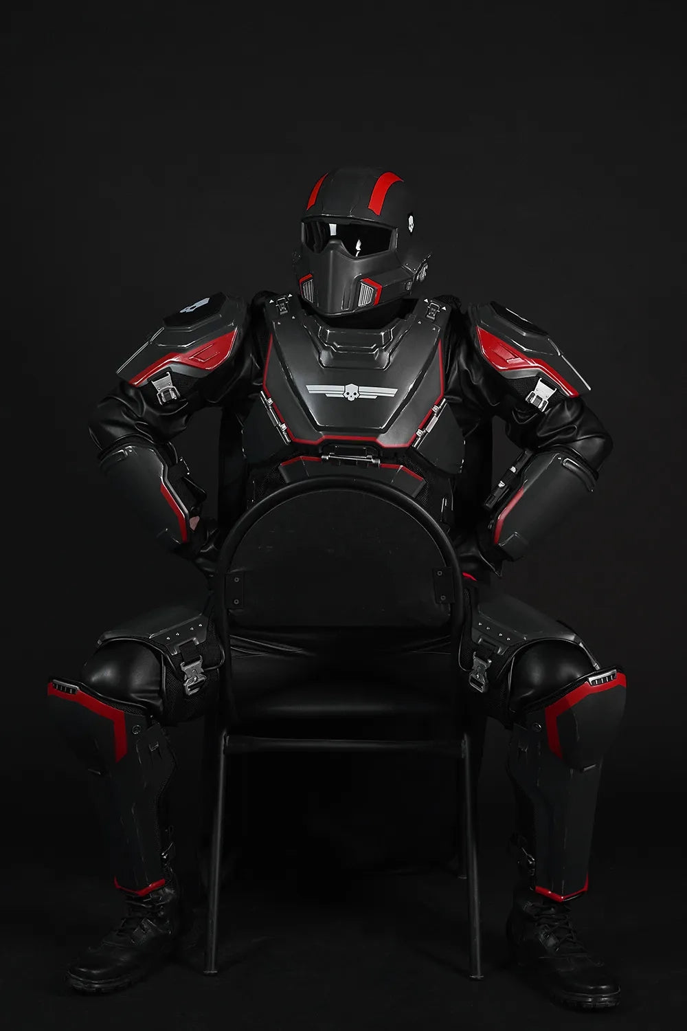 Helldivers B-01 Cosplay Costume - Red
