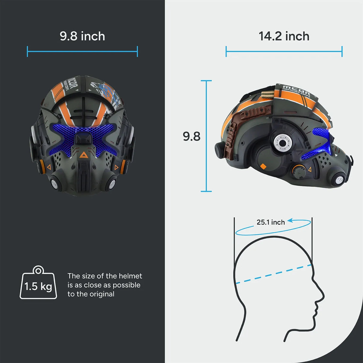 Titanfall Jack Cooper's Helmet with LED