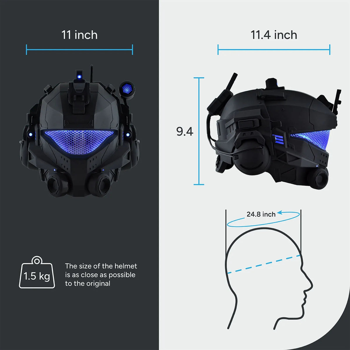 Titanfall 2 Pulse Blade Pilot Helmet - Total Black