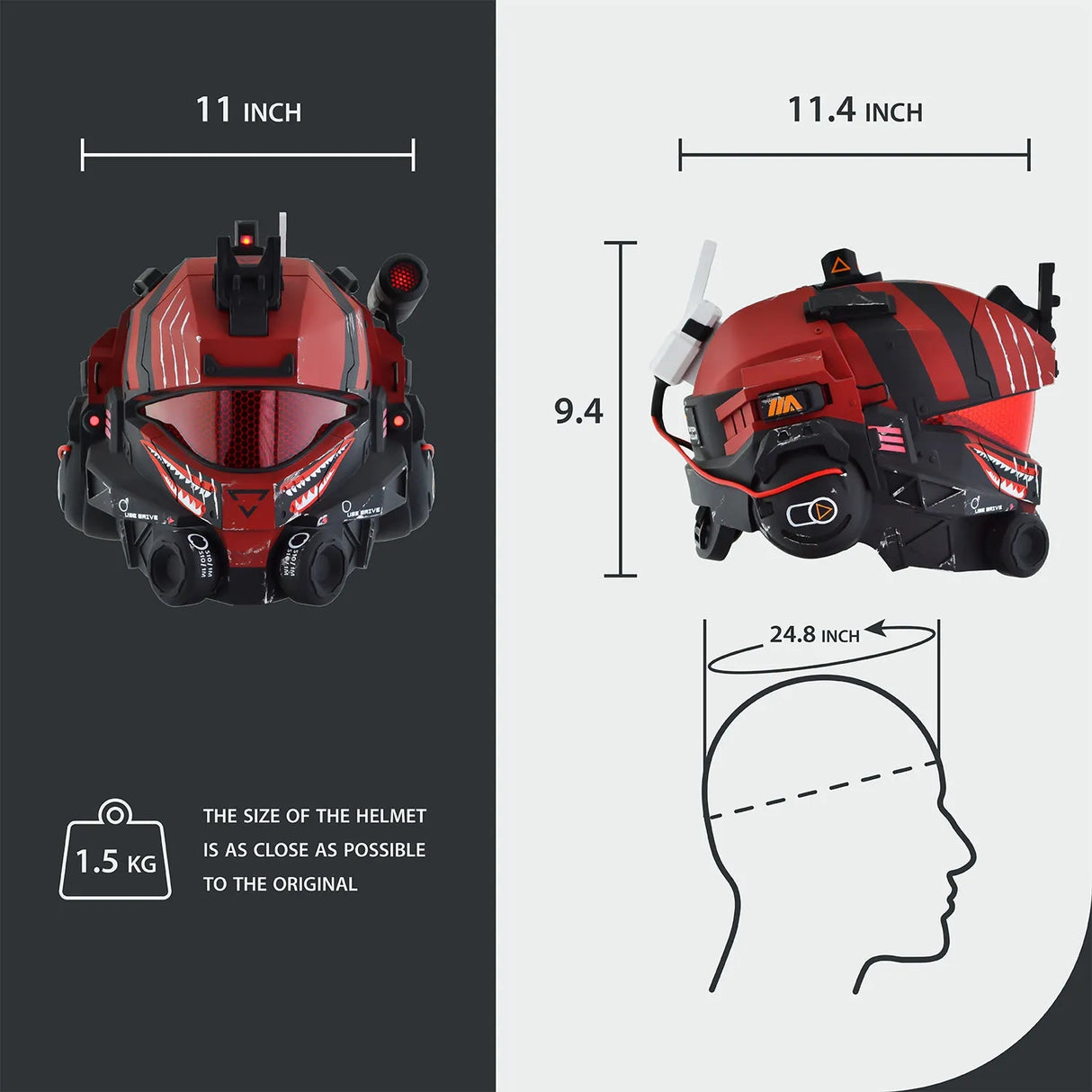 Titanfall 2 Pulse Blade Pilot Helmet - Shark Red