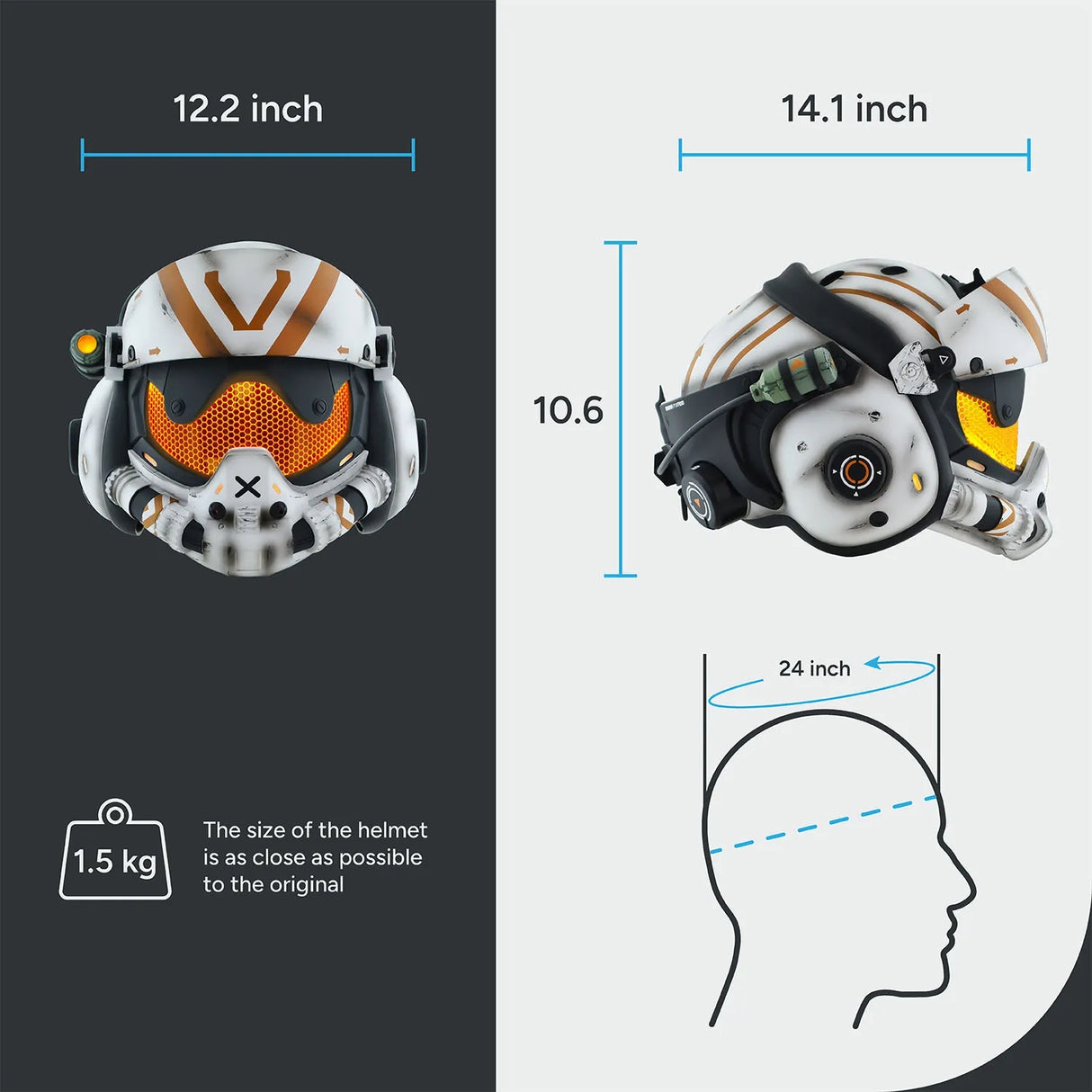 Titanfall 2 Viper Pilot Damage Helmet