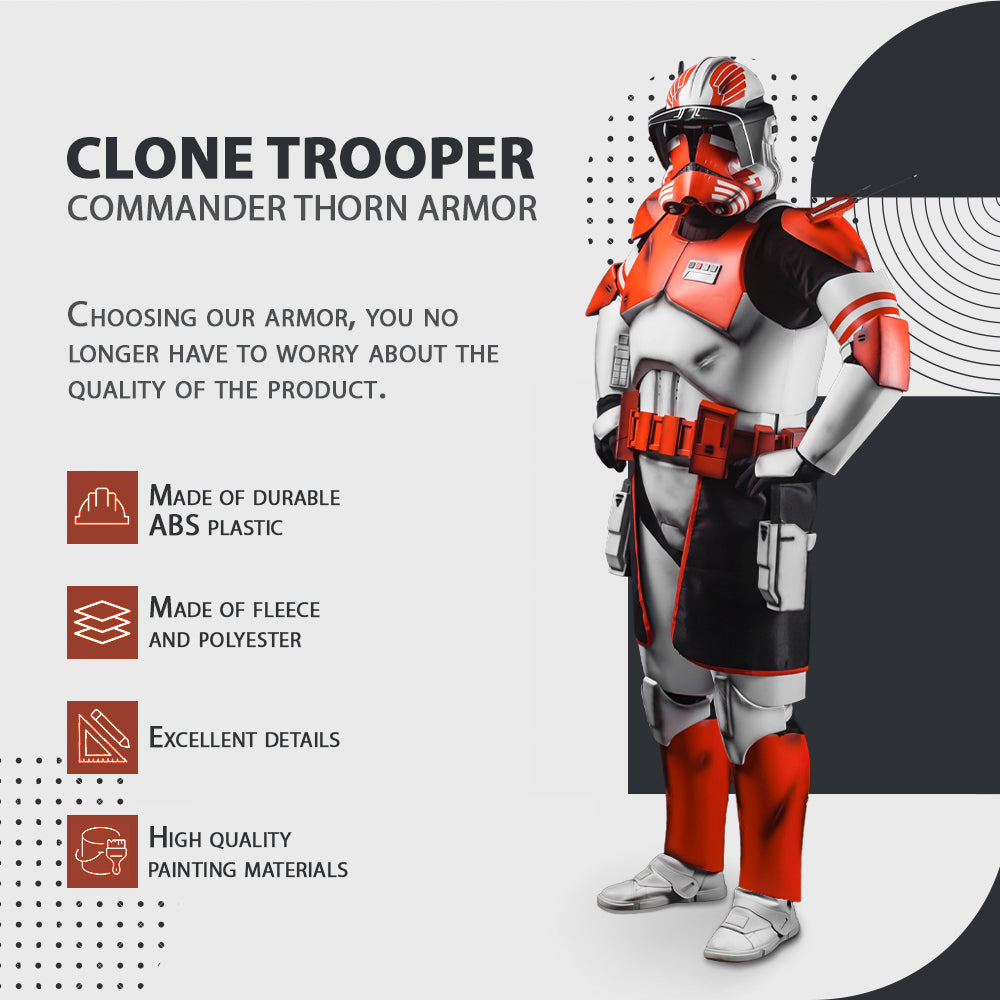 Commander Thorn Clone Trooper Cosplay Armor Costume