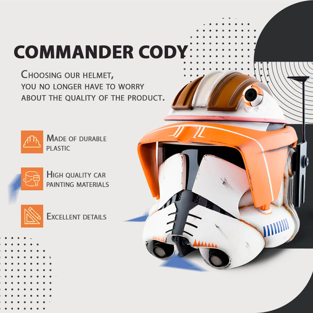 Commander Cody Clone Trooper 2 Weathered Helmet from Star Wars / Cosplay Helmet / Commander Helmet / Star Wars Helmet Cyber Craft