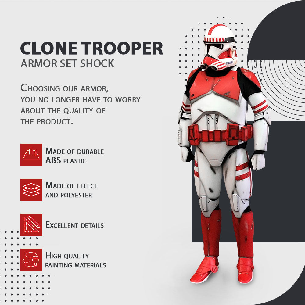 Shock Clone Trooper Cosplay Armor Costume