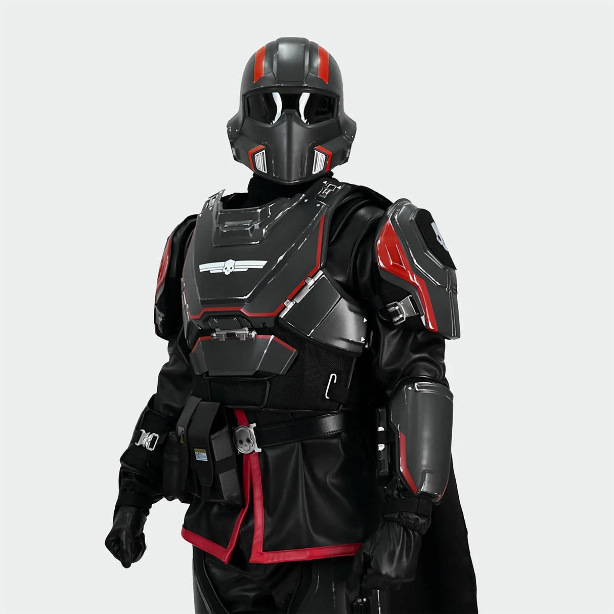 Helldivers B-01 Cosplay Costume - Red