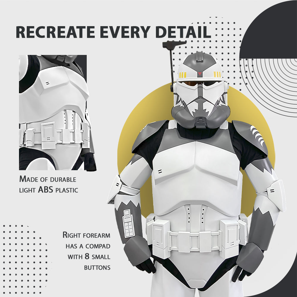 Commander Wolffe Clone Trooper Cosplay Armor Costume