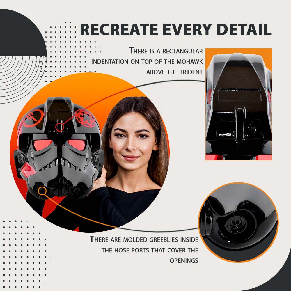 Tie Pilot Inferno Squad Helmet from Star Wars Series / Cosplay Helmet / Battlefront 2 Helmet / Star Wars: Battlefront 2 / Star Wars Helmet Cyber Craft