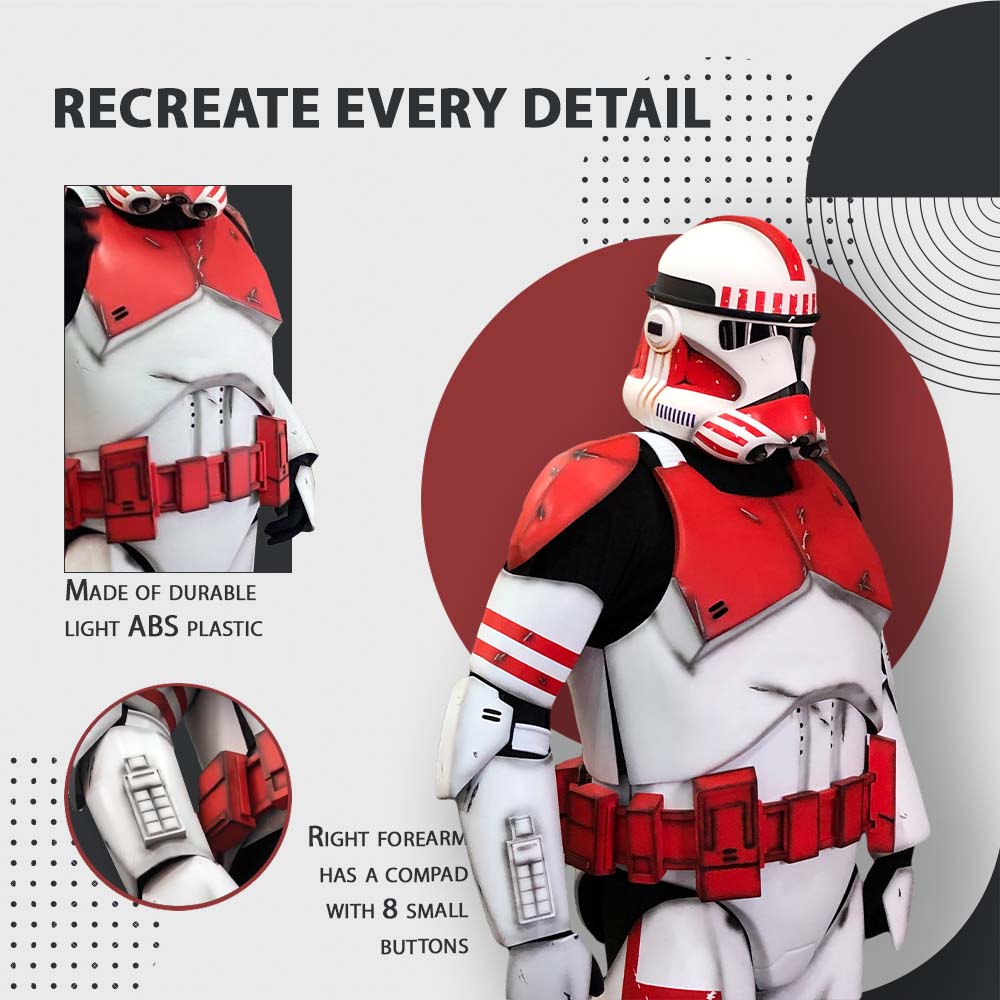 Shock Clone Trooper Cosplay Armor Costume