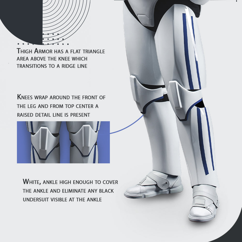 501 Legion Clean Clone Trooper Cosplay Armor Costume