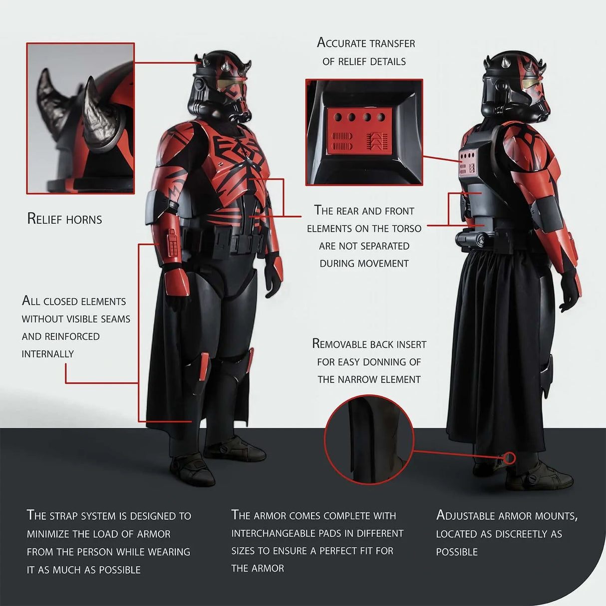 Darth Maul Clone Trooper Cosplay Armor Costume