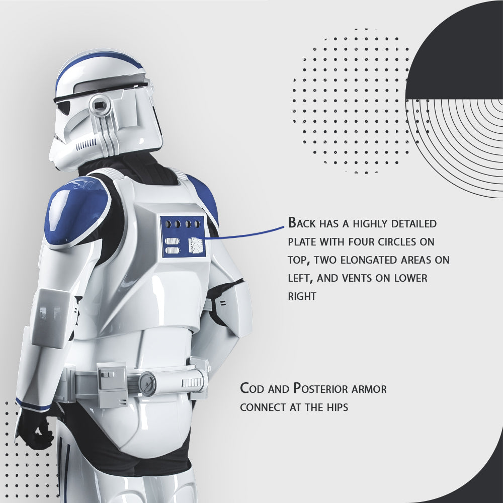 501 Legion Clean Clone Trooper Cosplay Armor Costume