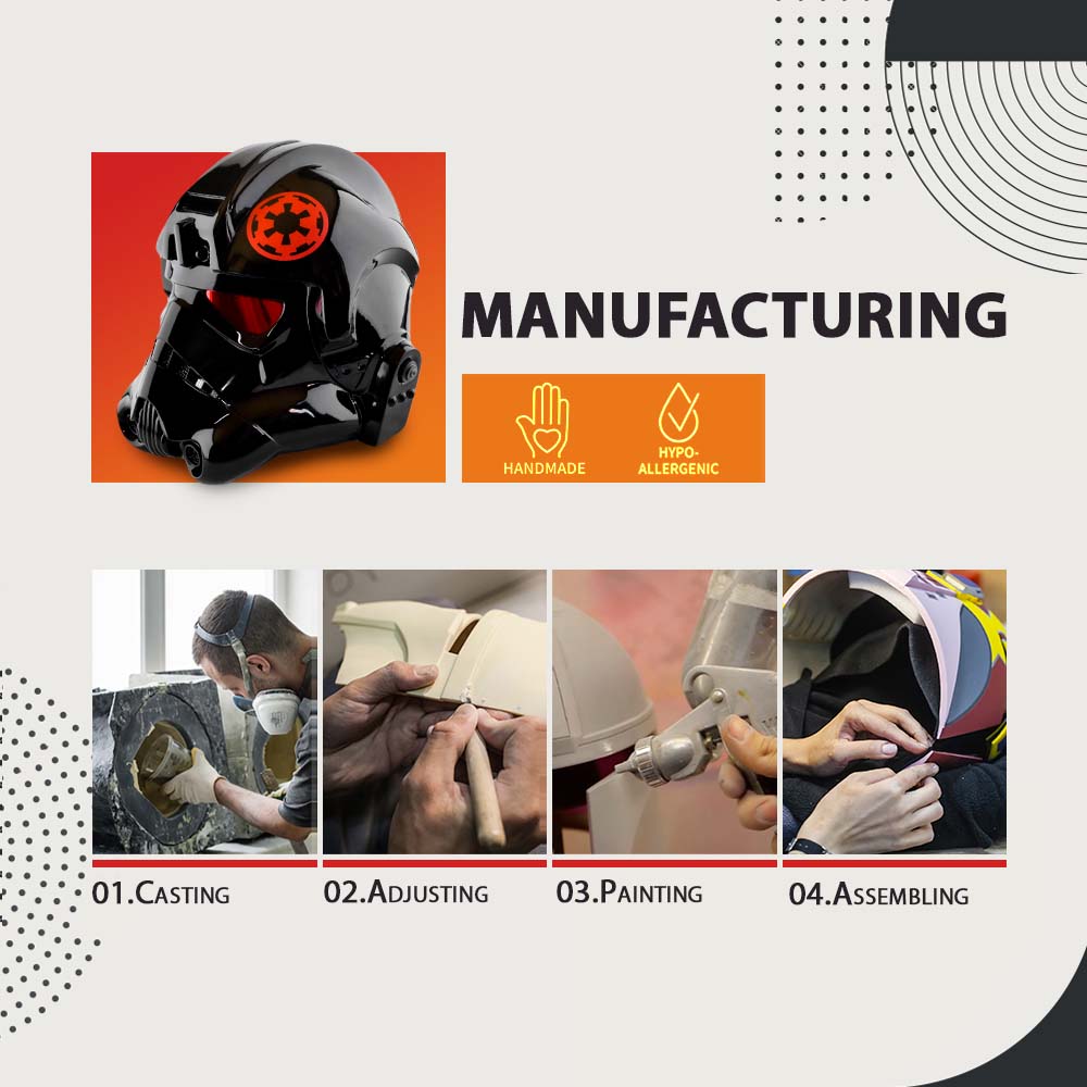 Tie Pilot Inferno Squad Helmet from Star Wars Series / Cosplay Helmet / Battlefront 2 Helmet / Star Wars: Battlefront 2 / Star Wars Helmet Cyber Craft