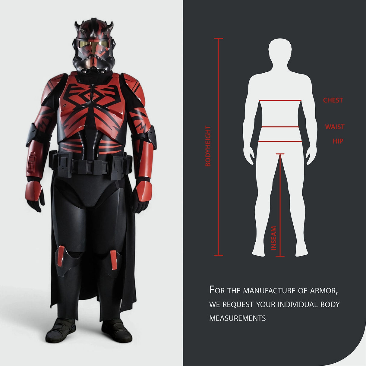 Darth Maul Clone Trooper Cosplay Armor Costume