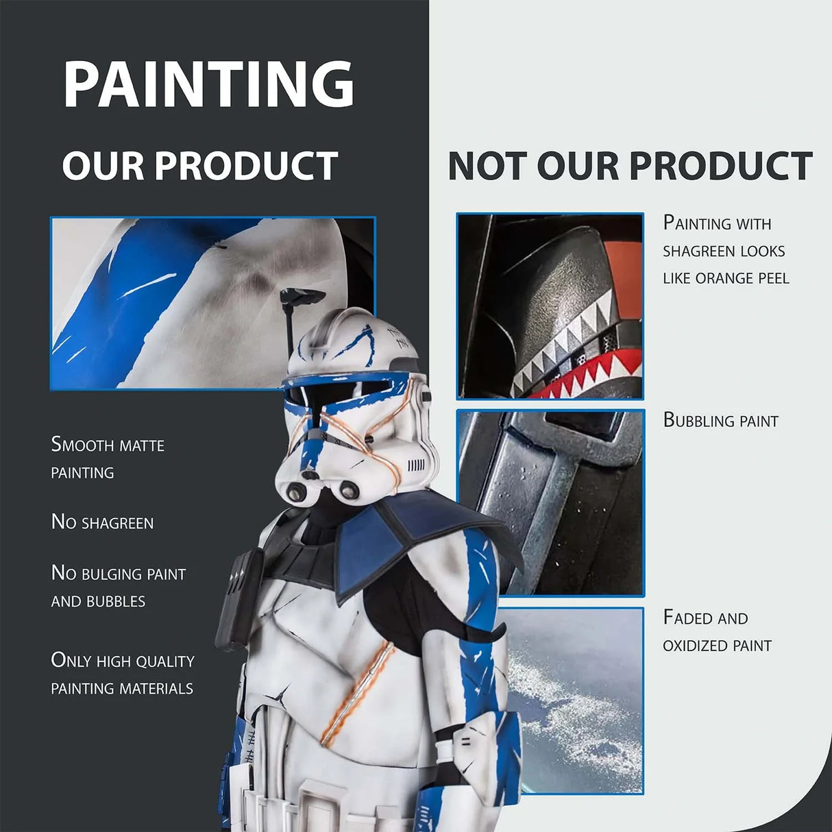 Captain Rex Realistic Clone Trooper Cosplay Armor Costume