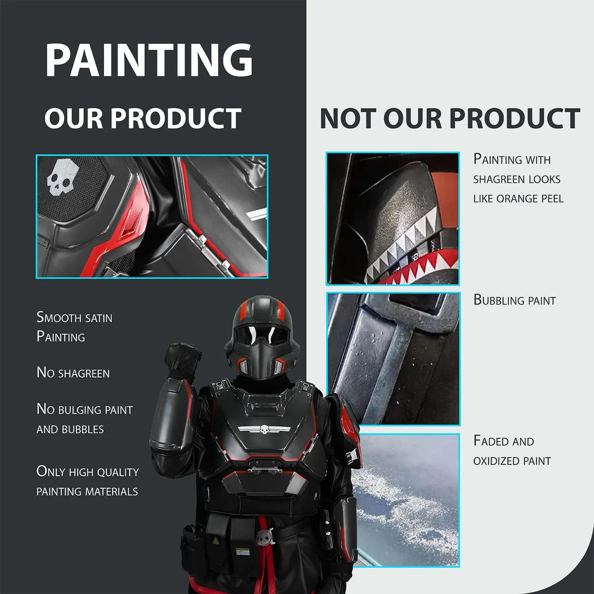 Helldivers B-01 Cosplay Costume - Red