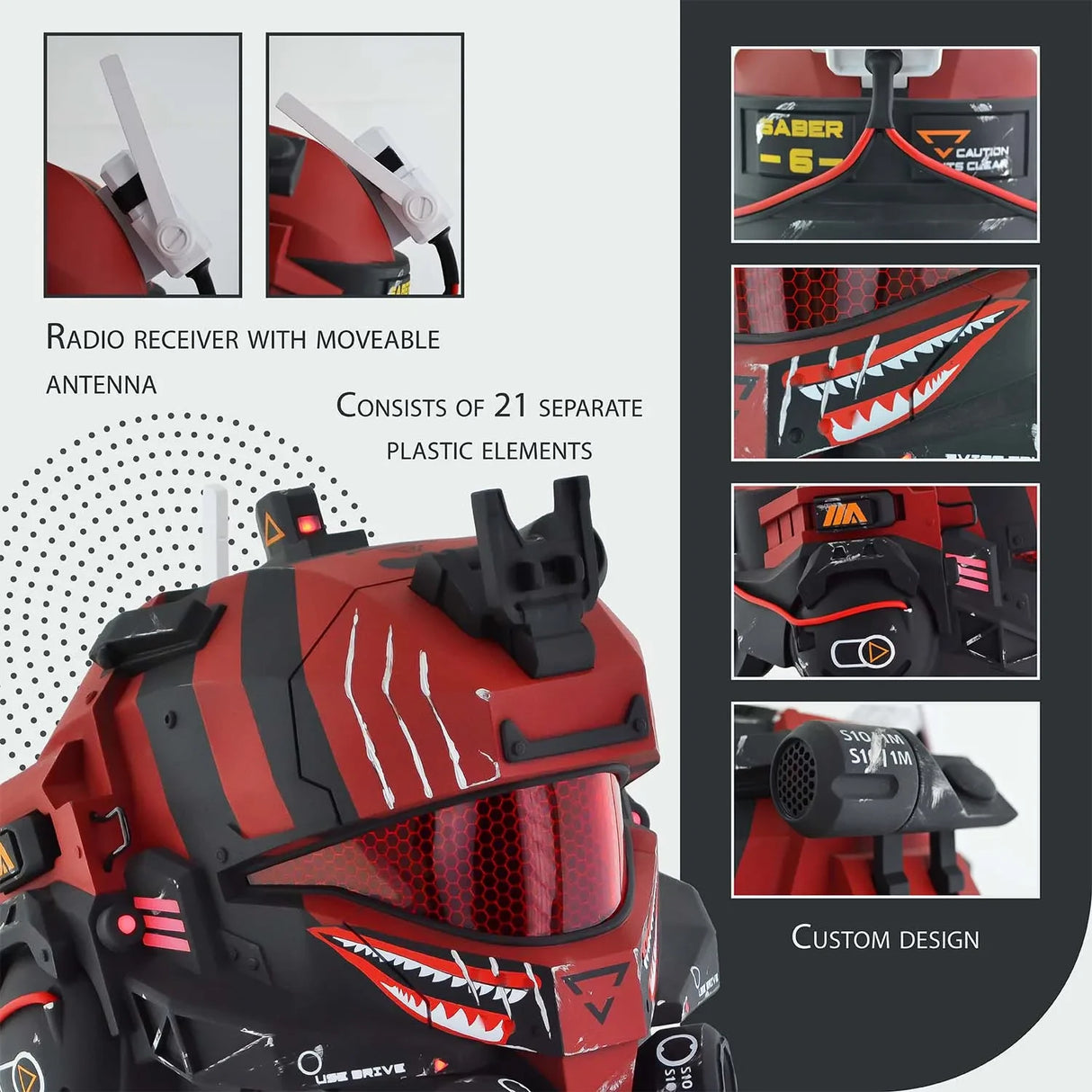 Titanfall 2 Pulse Blade Pilot Helmet - Shark Red