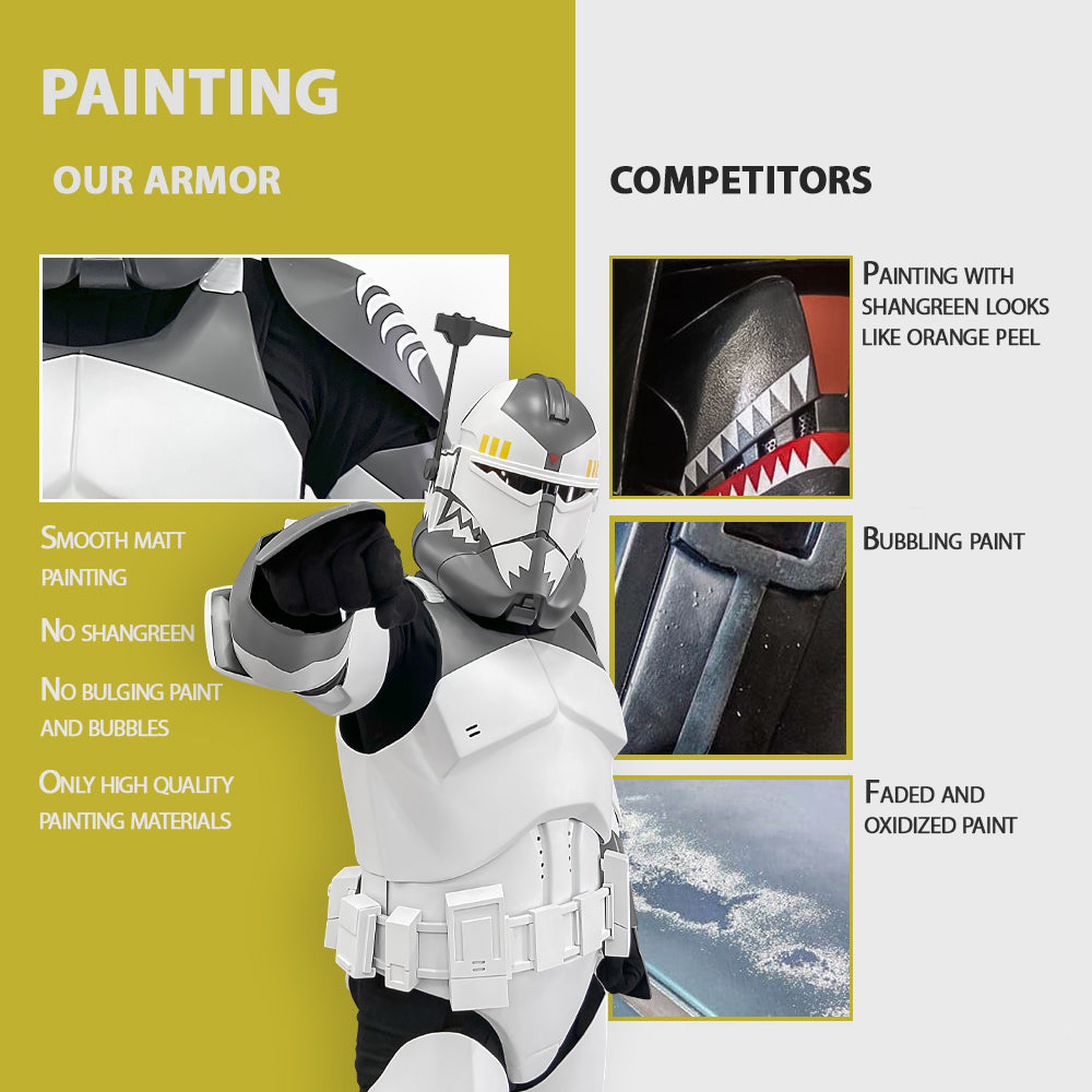 Commander Wolffe Clone Trooper Cosplay Armor Costume