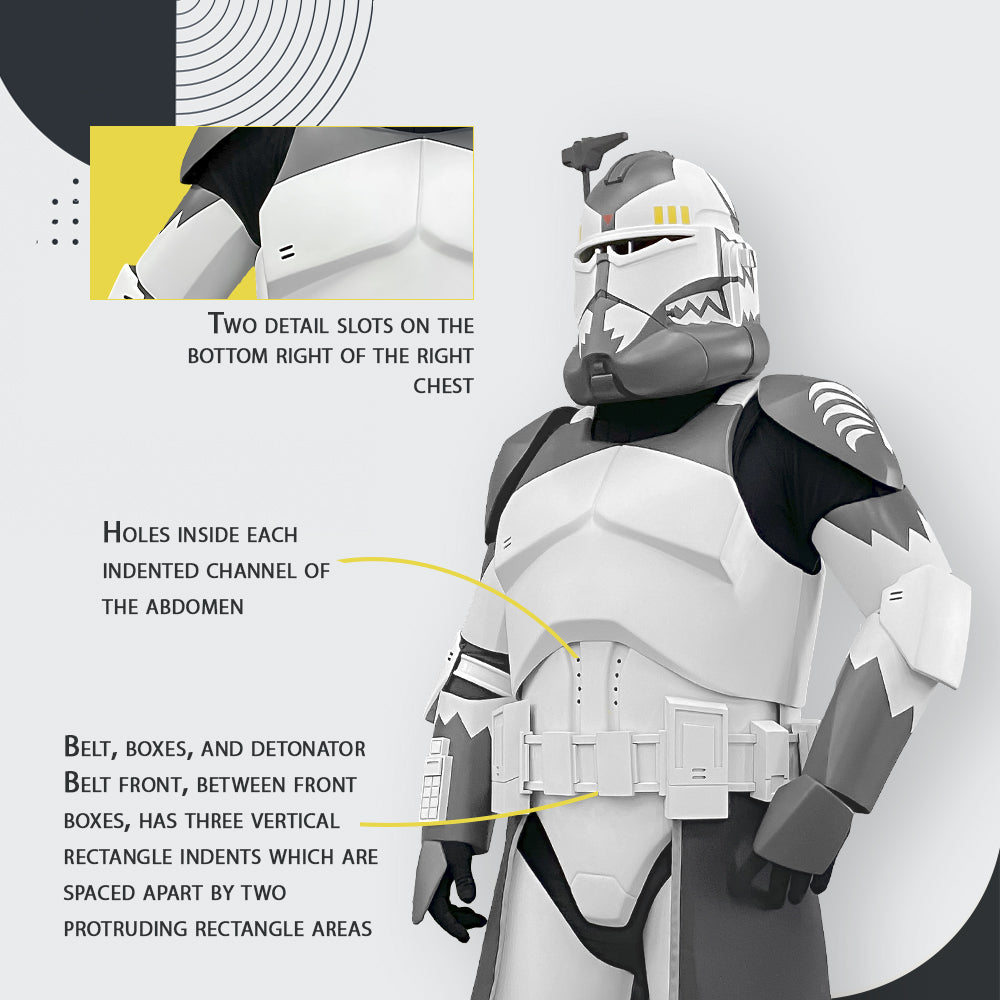 Commander Wolffe Clone Trooper Cosplay Armor Costume