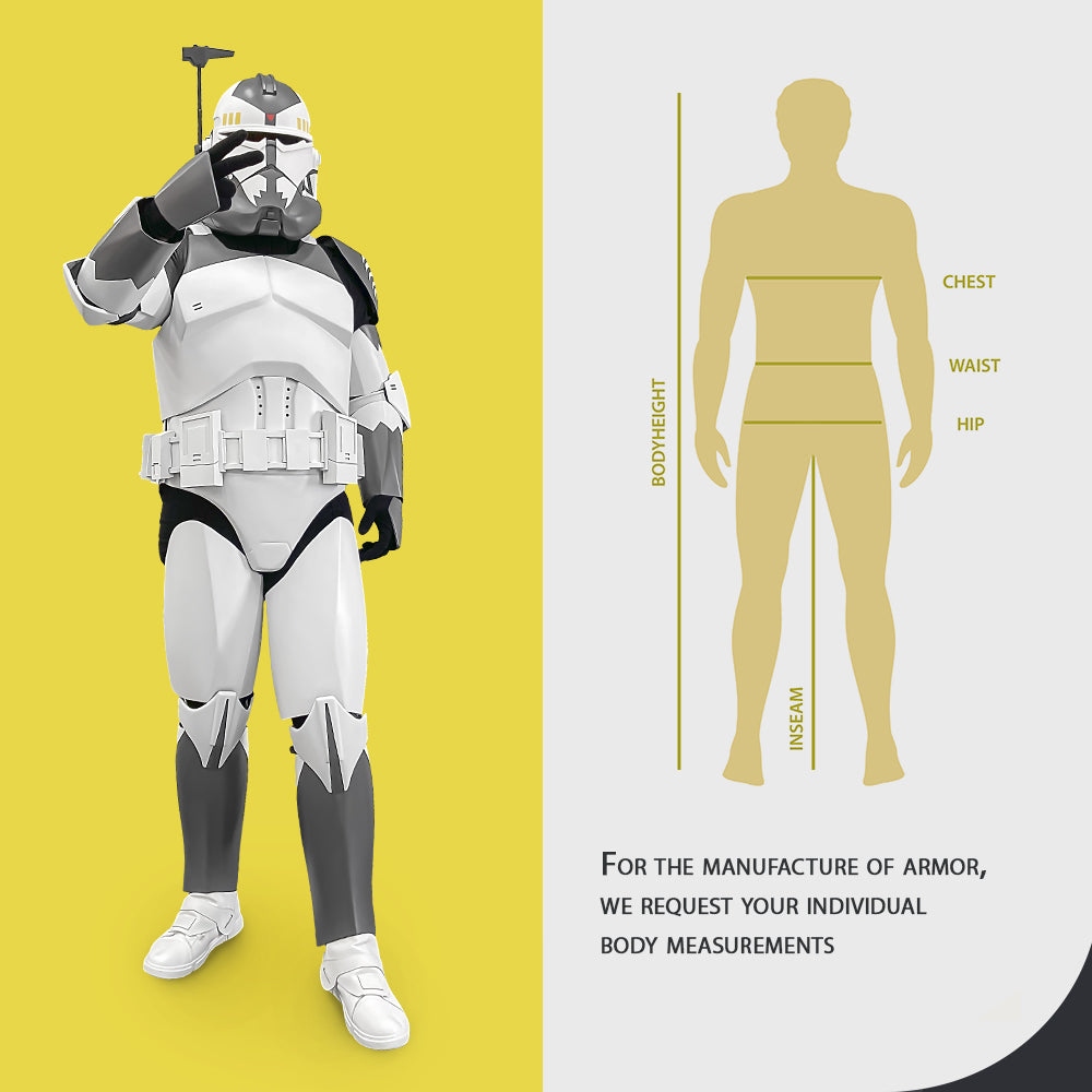 Commander Wolffe Clone Trooper Cosplay Armor Costume