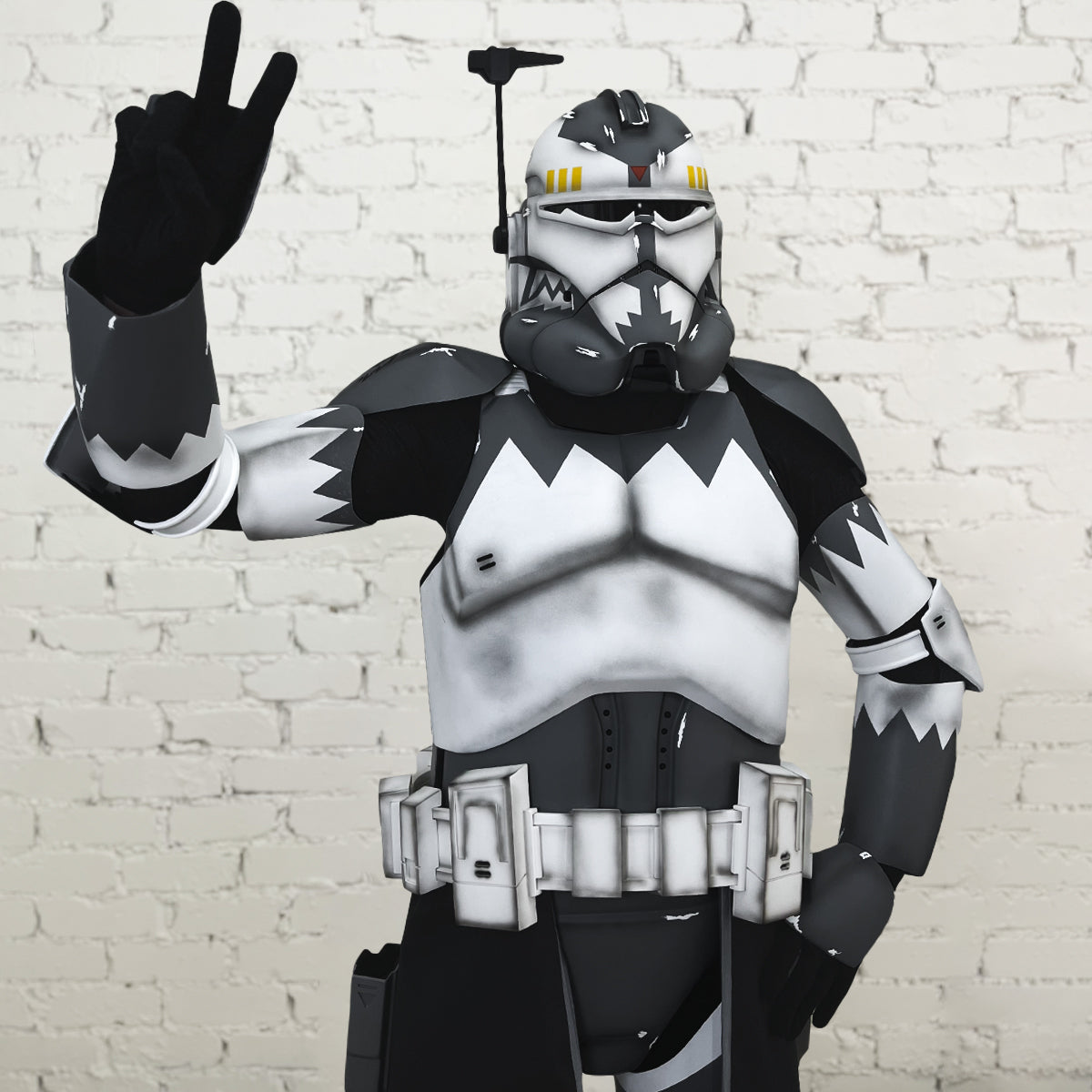 Commander Wolffe Damage Clone Trooper Cosplay Armor Costume