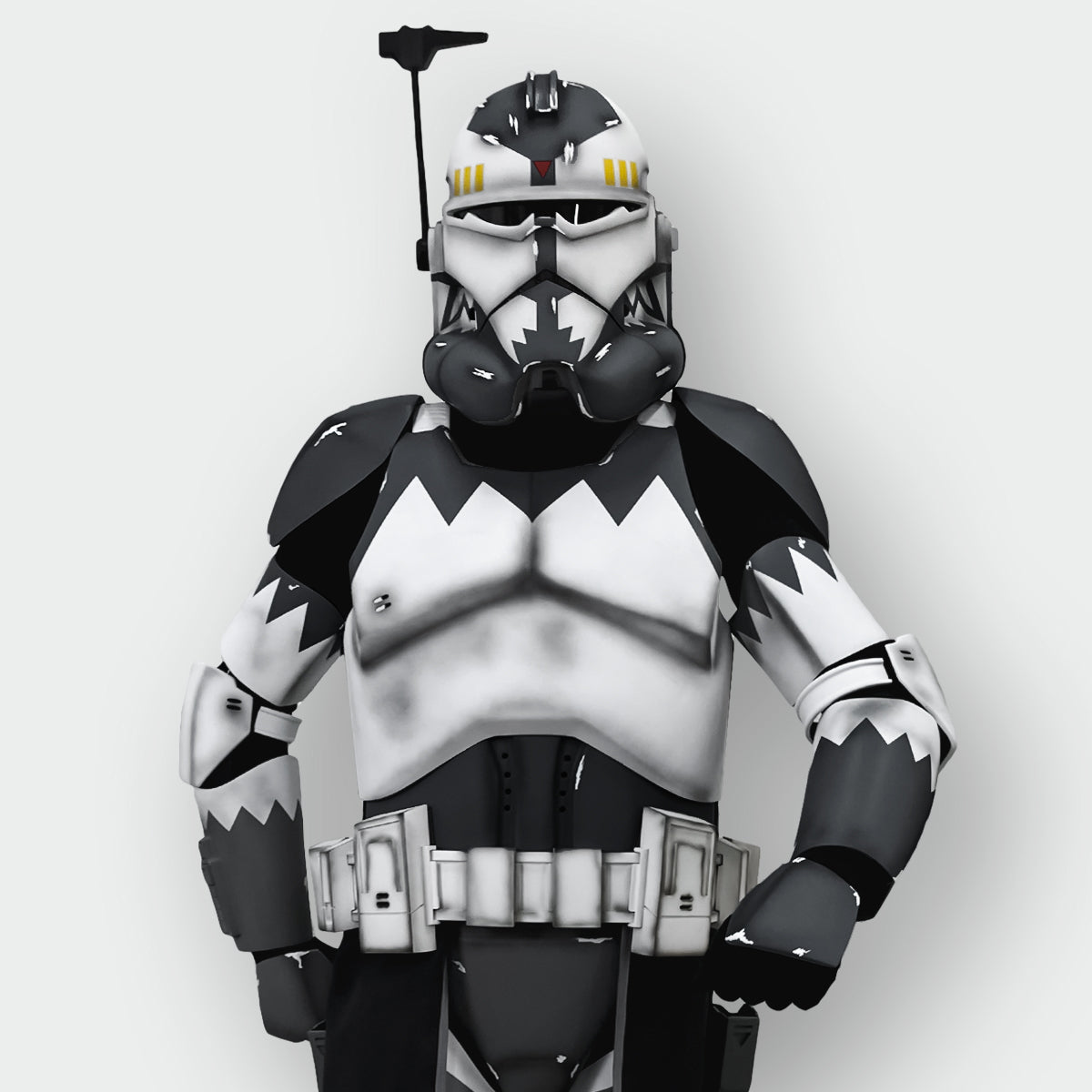 Commander Wolffe Damage Clone Trooper Cosplay Armor Costume