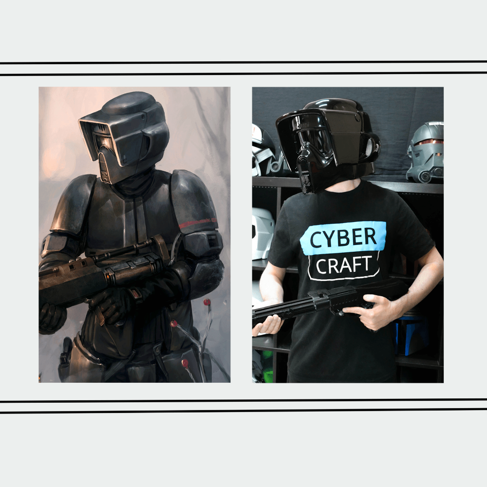 Shadow Biker Scout Trooper Helmet from Star Wars / Cosplay Helmet / Star Wars Helmet Cyber Craft