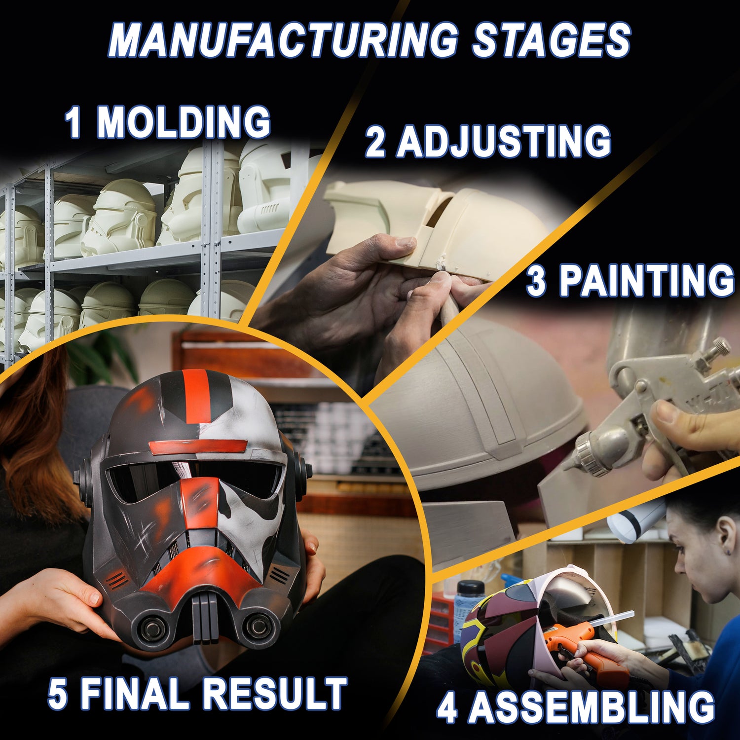 Hunter Bad Batch Helmet from Star Wars / Cosplay Helmet / The Bad Batch / Star Wars Helmet Cyber Craft
