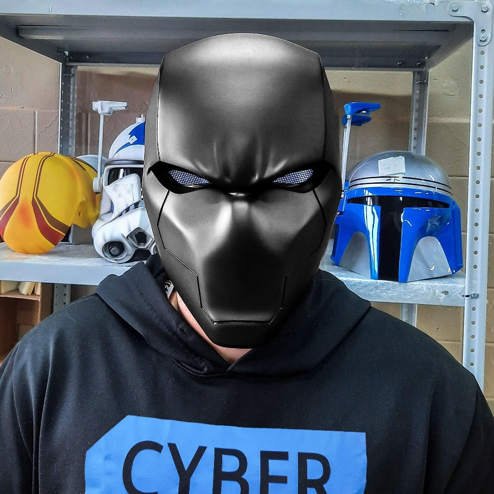 Black Red Hood Helmet from DC Comics / DC Universe / Cosplay Helmet / Jason Todd Helmet / DC Comics Helmet Cyber Craft