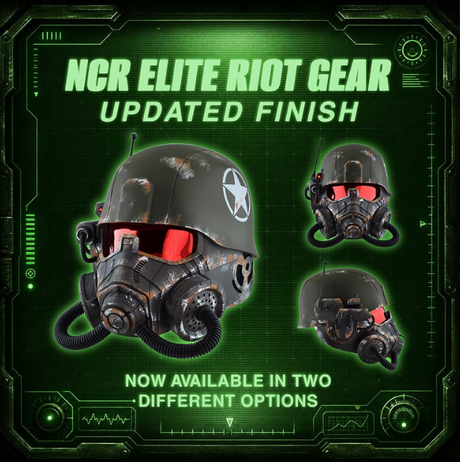 Updated NCR Elite Riot Gear Helmet