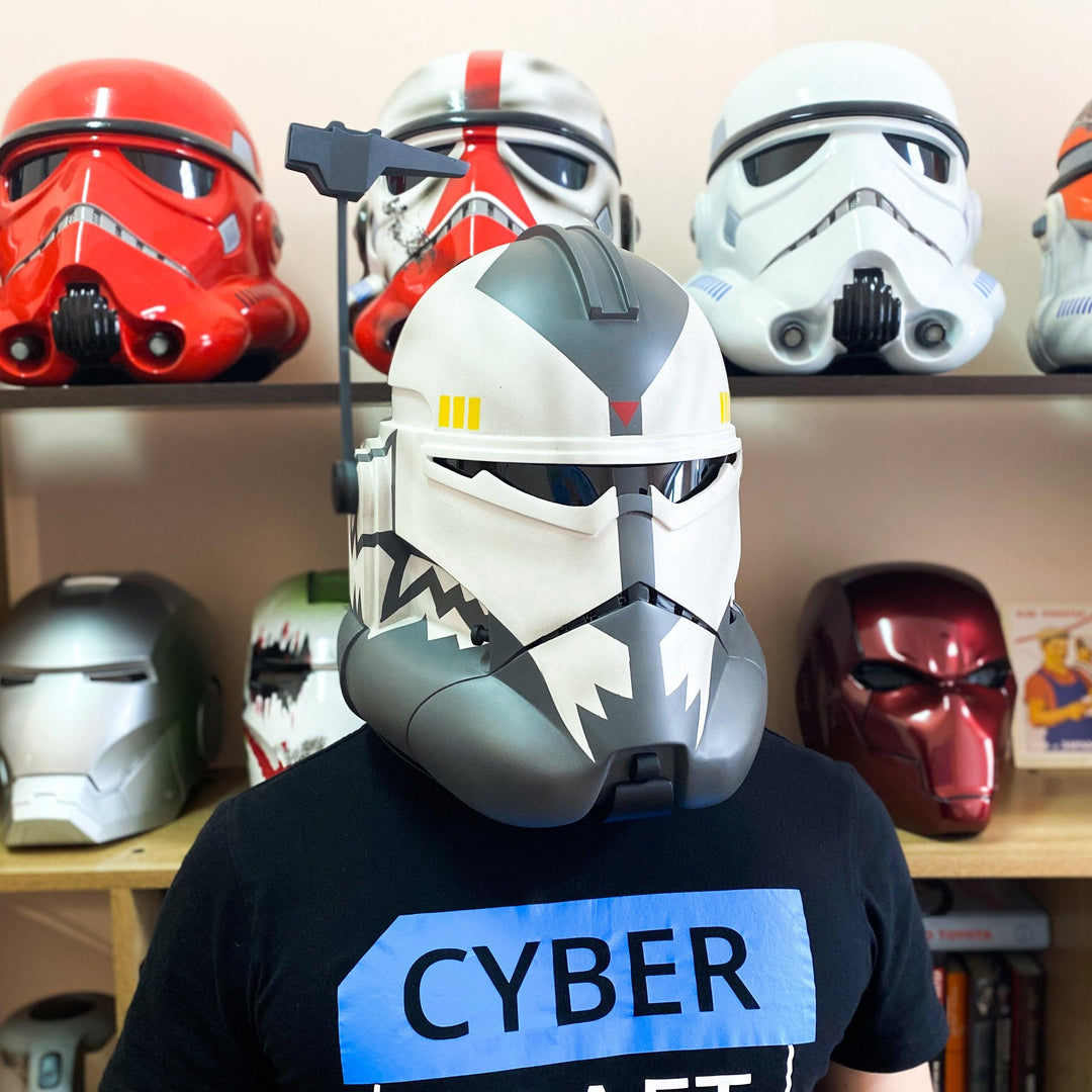 Commander Wolffe Clone Trooper Helmet from Star Wars / Cosplay Helmet / Commander Helmet / Star Wars Helmet Cyber Craft