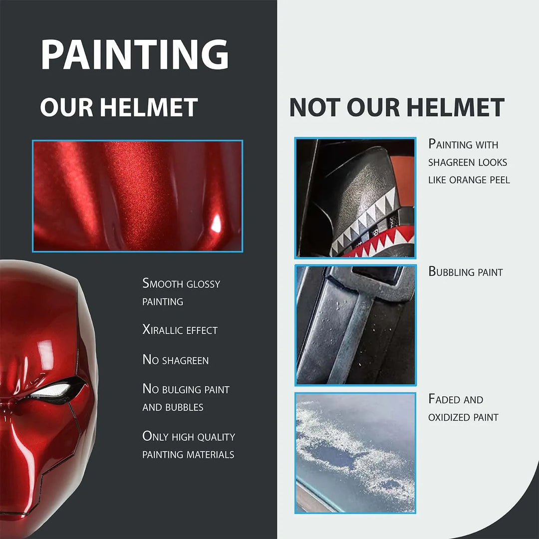 Red Hood Helmet with LED lights