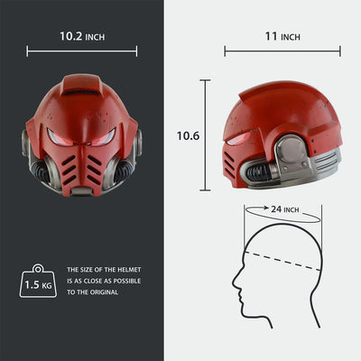 Space Marine Blood Angels Tactical Mk X Helmet with Red Drop