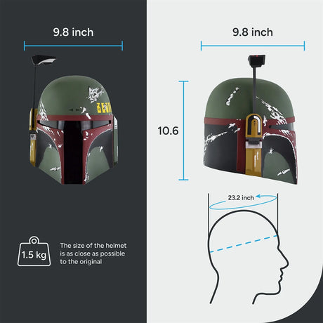 Boba Fett - Classic Old Helmet with LED