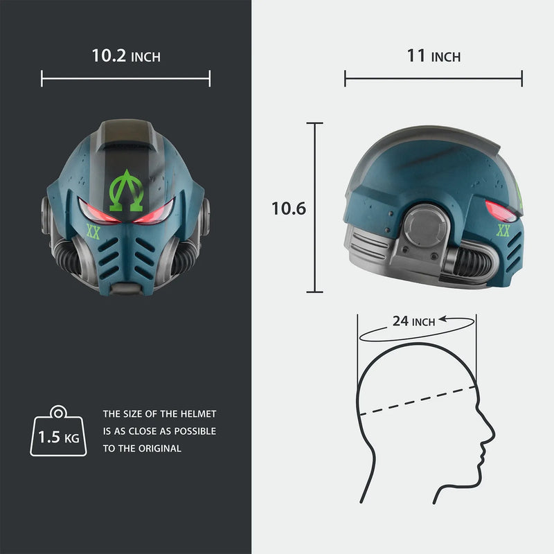 Space Marine Alpha Legion Mk X Tactical Helmet