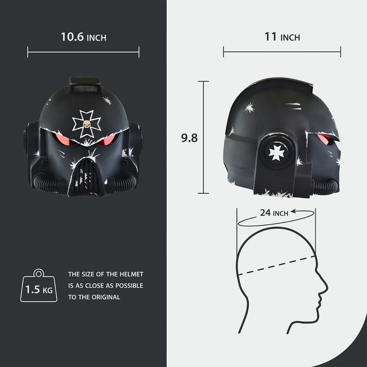 Space Marine Black Templars Mk VII Helmet from Warhammer 40k