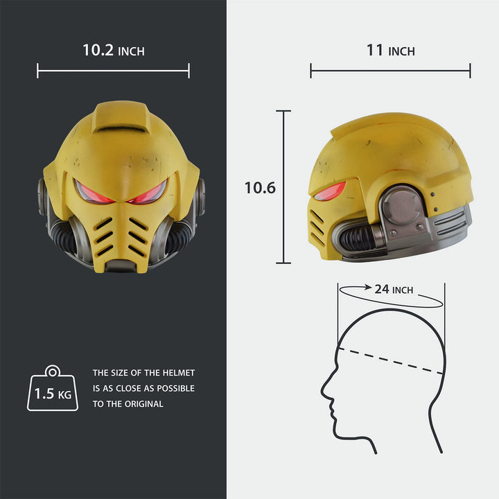 Space Marine Imperial Fists Mk X Tactical Helmet