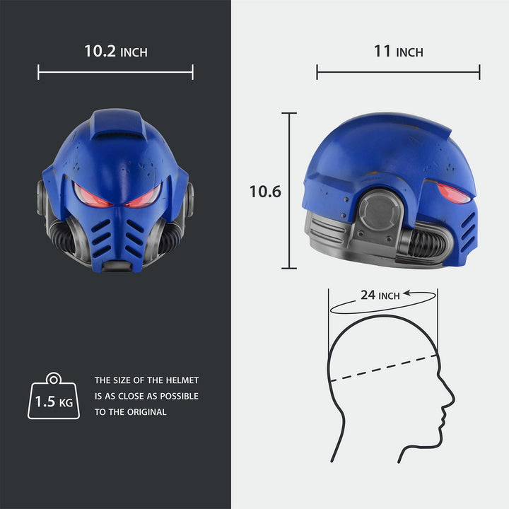 Space Marine Ultramarines Mk X Tactical Helmet