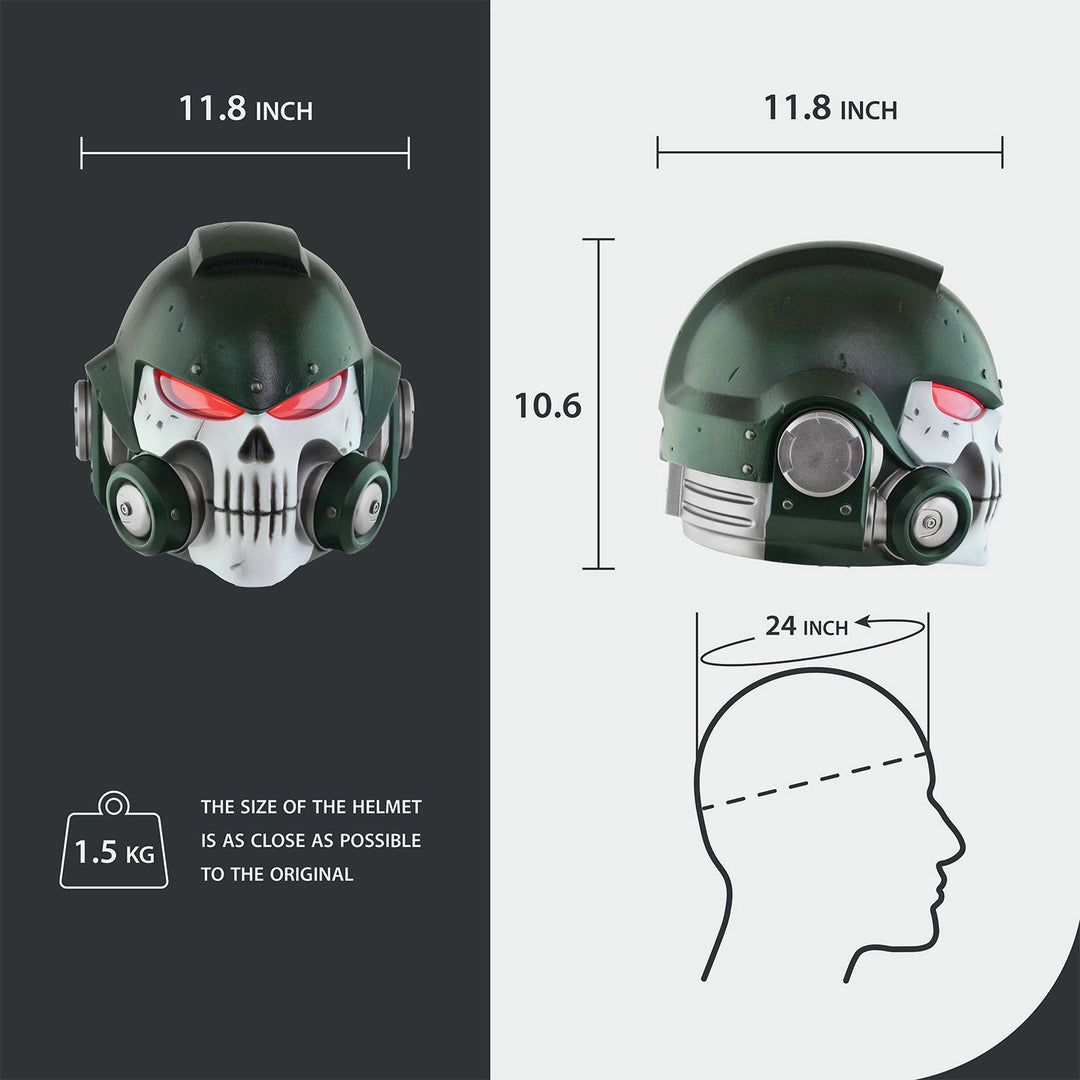 Space Marine Dark Angel Mk X Vanguard Helmet