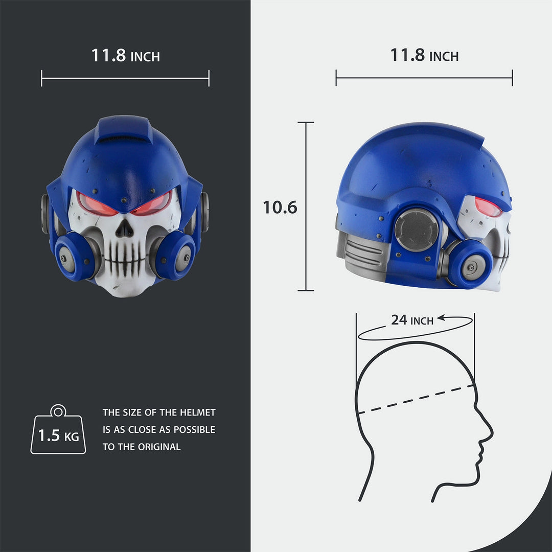 Space Marine Ultramarine Mk X Vanguard Helmet