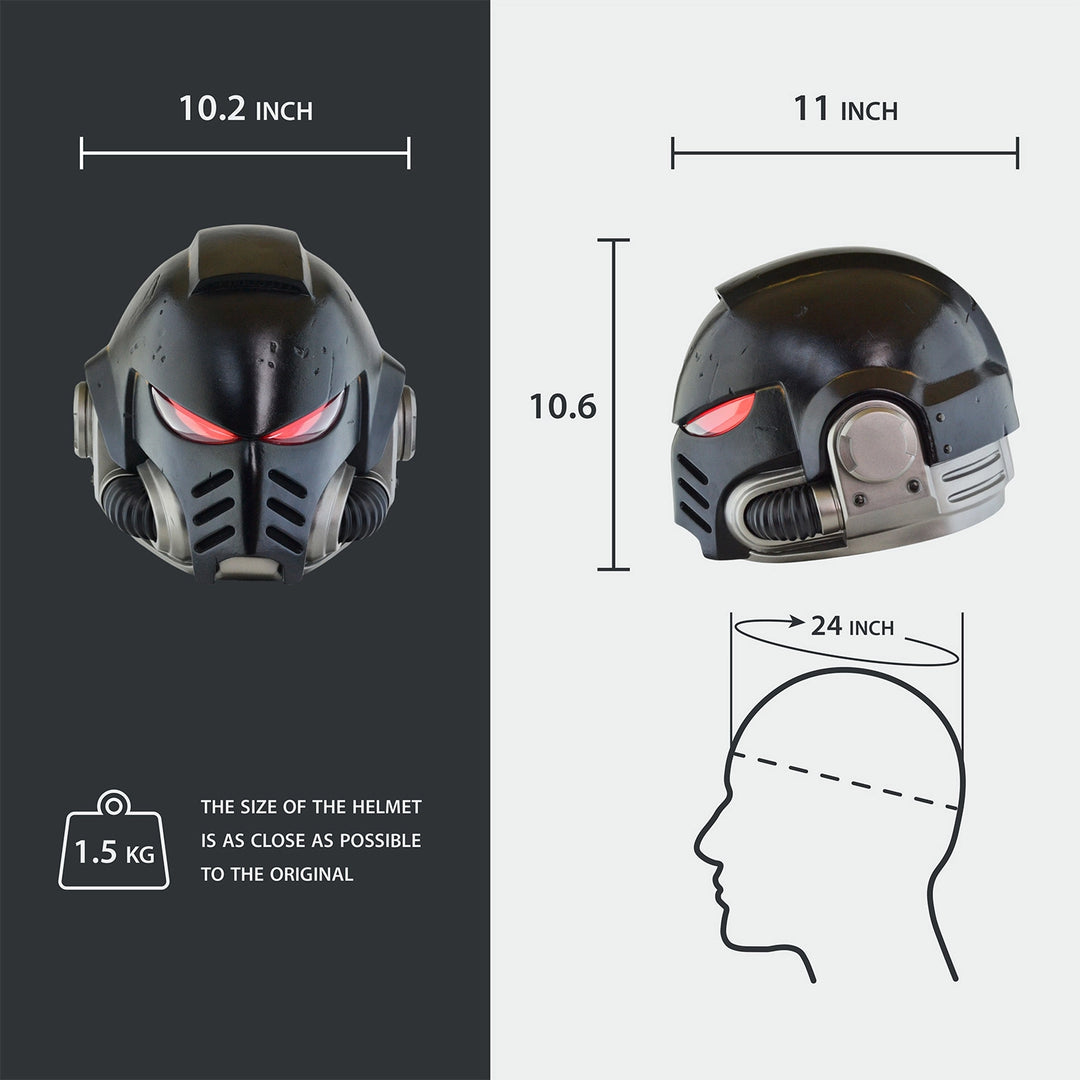 Space Marine Black Templars Mk X Tactical Helmet