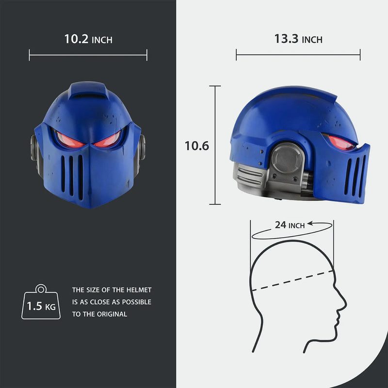 Space Marine Ultramarines MK X Bulwark Helmet