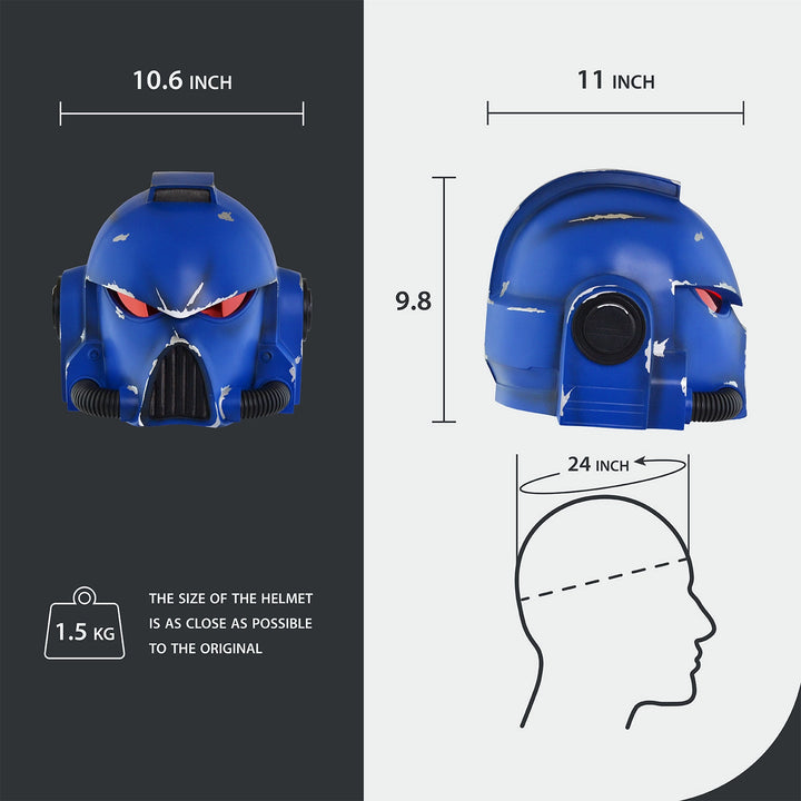 Space Marine Ultramarines Mk VII Helmet from Warhammer 40k