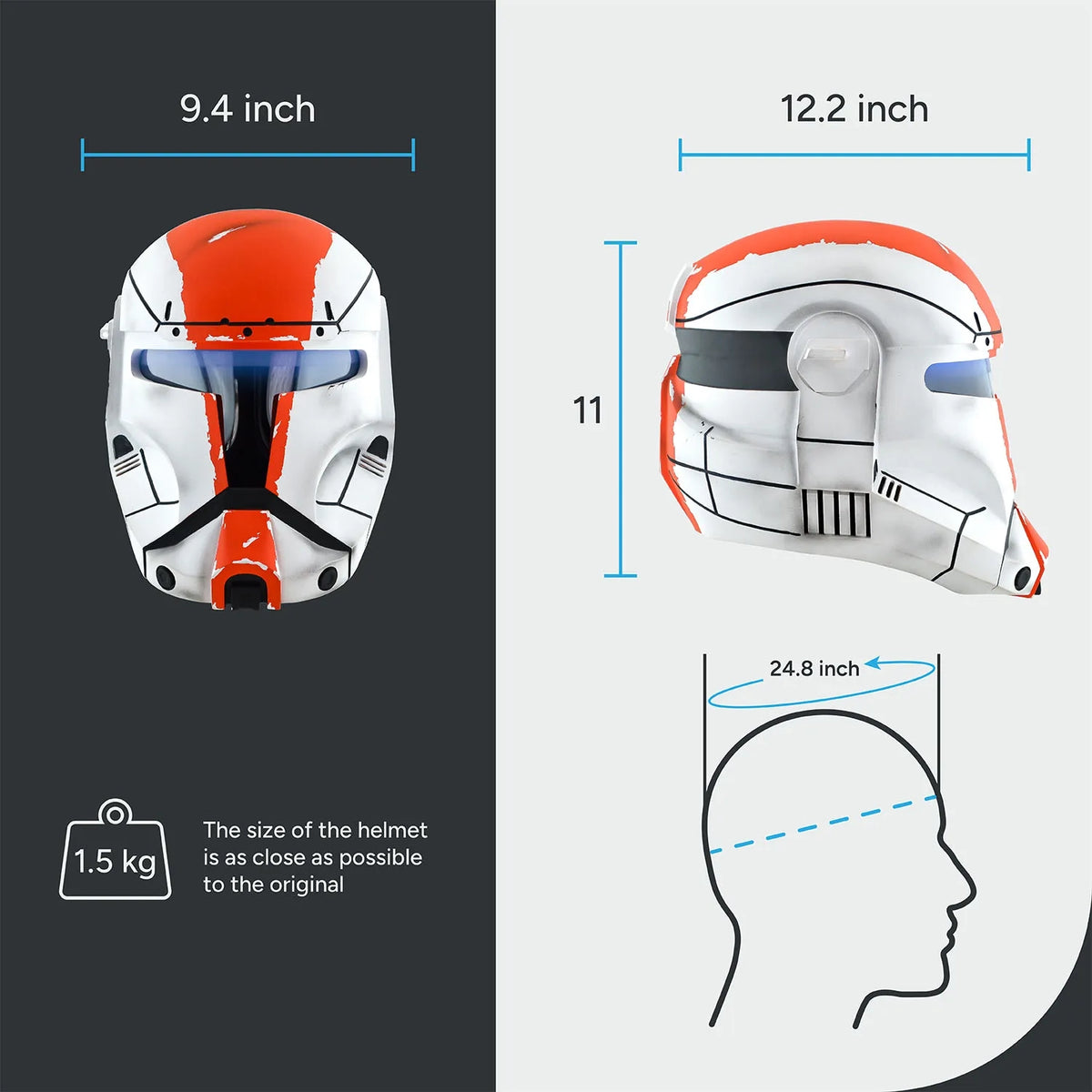 Republic Commando - Boss Helmet with LED (RGB available)