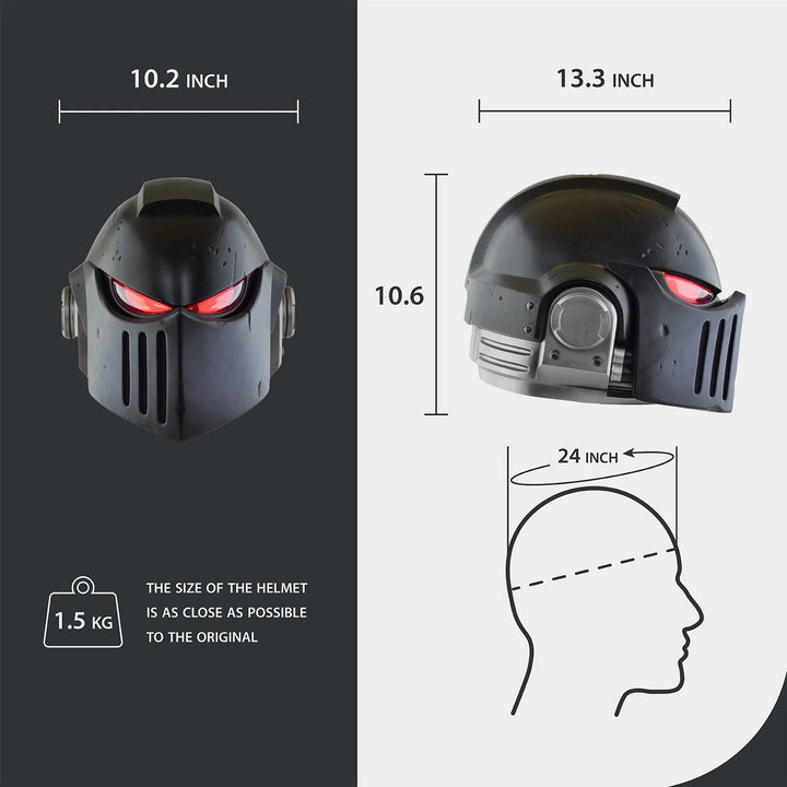 Space Marine Black Templars MK X Bulwark Helmet