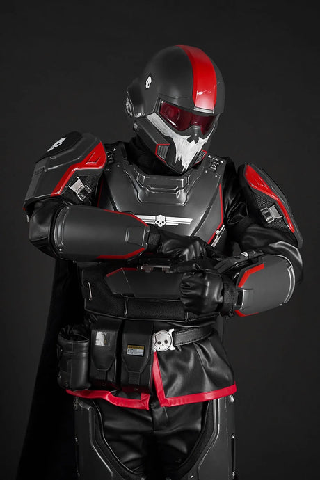 Helldivers B-01 Cosplay Costume - Red