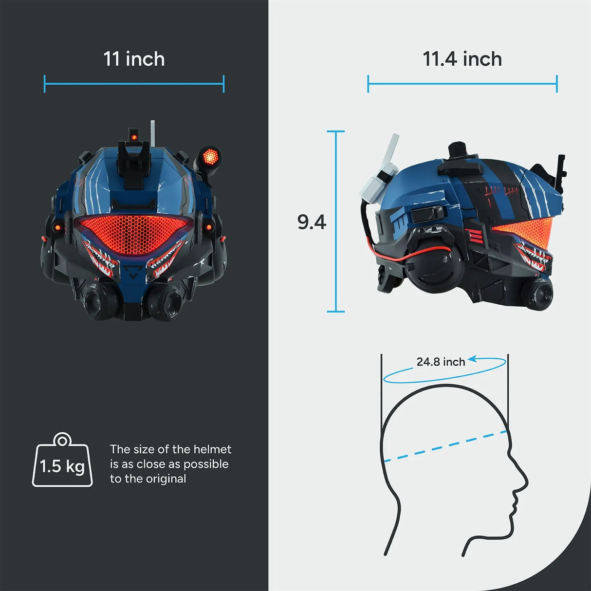 Titanfall 2 Pulse Blade Pilot Helmet - Shark Blue