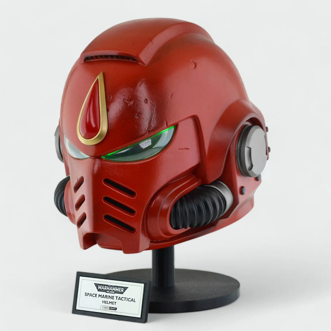 Space Marine Blood Angels Tactical Mk X Helmet with Red Drop