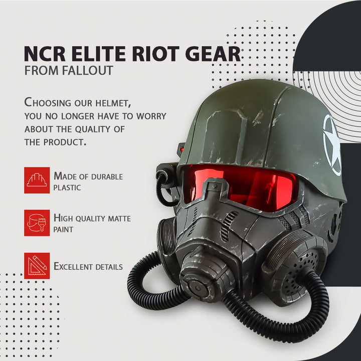 NCR Elite Riot Gear Helmet / Cosplay Helmet / Game Helmet / Fallout New Vegas Cyber Craft